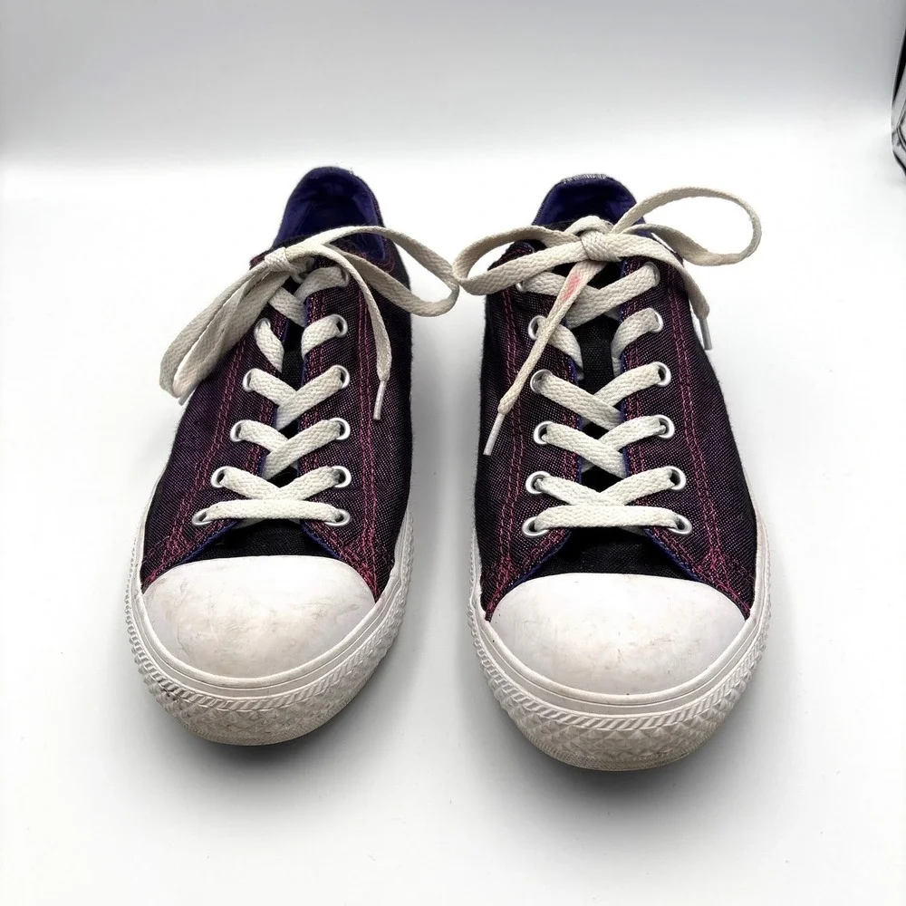 Converse Chuck Taylor All Star Purple Black Shimmer Denim Low Top 654227F 6